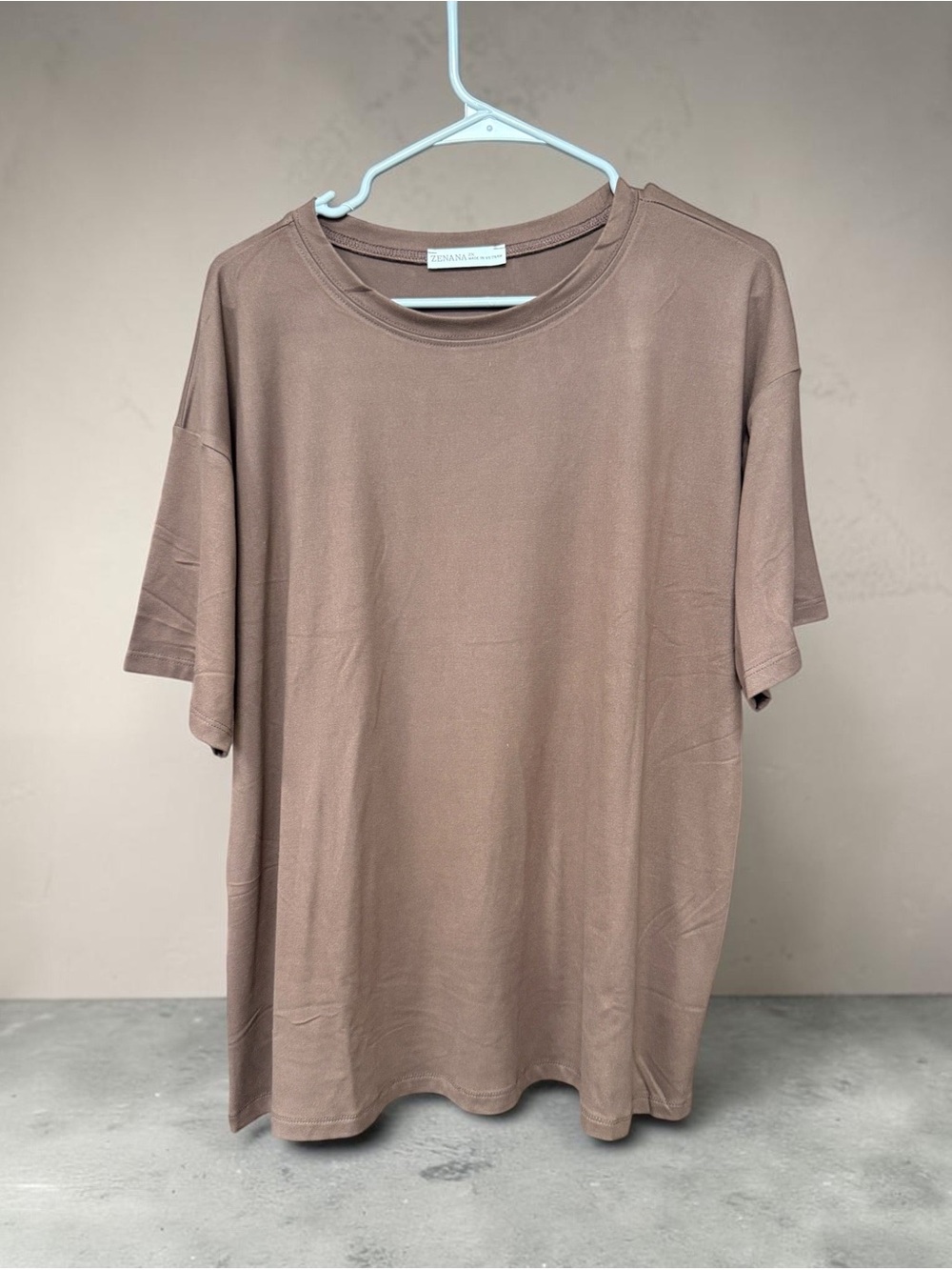 Classic Crew Neck T-Shirt and Legging Set- Brown
